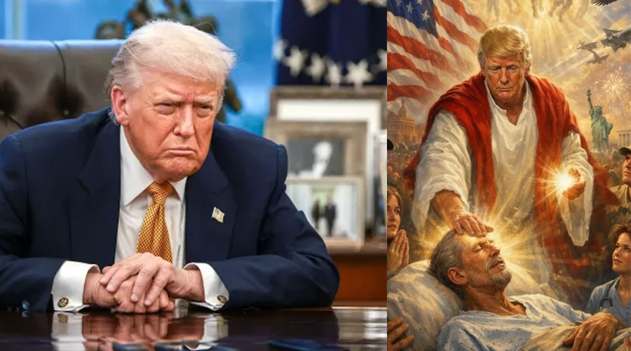 ट्रम्पले ट्रूथमा राखेको एक एआई तस्वीरका कारण क्रिस्चियन समाज आक्रोशित