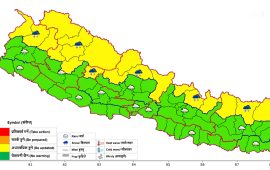 आज धेरै ठाउँमा  हावाहुरीको सम्भावना, पहाडी क्षेत्रमा हिमपात र मध्यम वर्षा