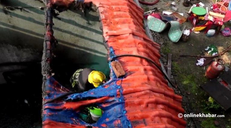 चाबहिलको एक क्याफेमा आगलागी