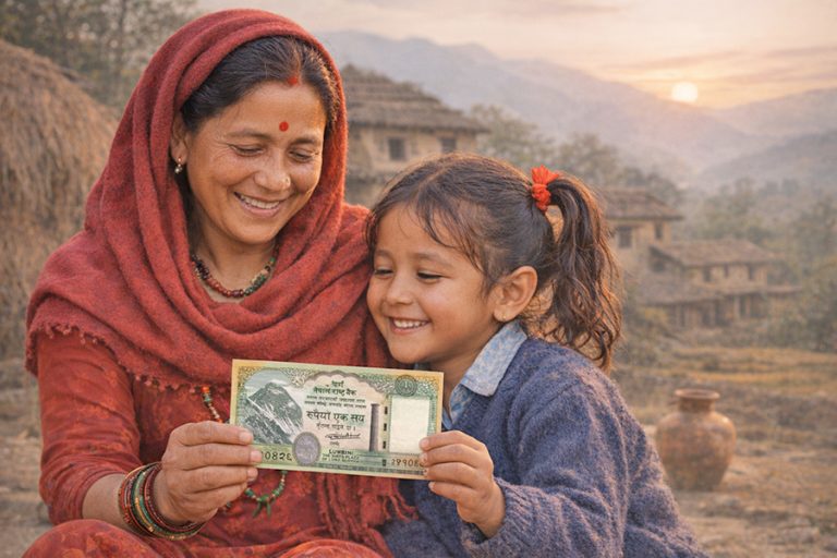 कविता : आमा-छोरी र १०० रुपैयाँ