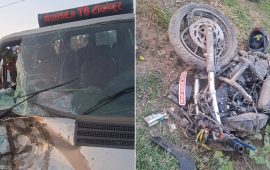 कैलालीमा हाइस र मोटरसाइकल ठोक्किँदा दुई जनाको मृत्यु