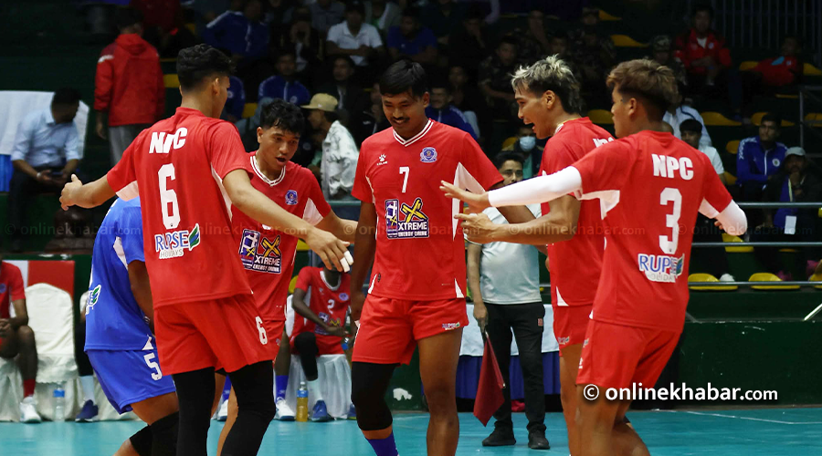 दशौं पीएम कप एनभीए भलिबल लिग : पुरुषतर्फ पुलिसको लगातार पाँचाैं जित