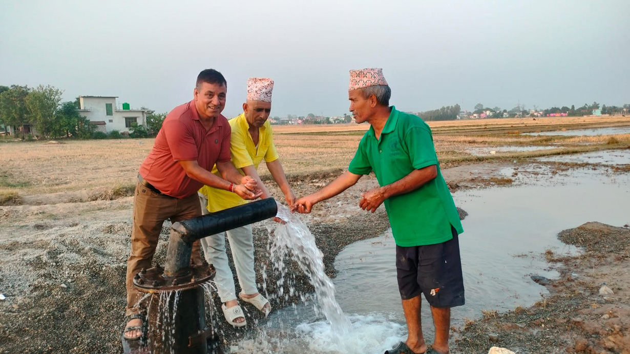 ‘डिप ट्युबवेल’ जडानसँगै सिँचाइको असुविधा हट्यो