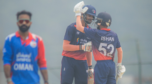 इशान, देव र कुशलको अर्धशतकमा नेपाल ए को बलियो योगफल