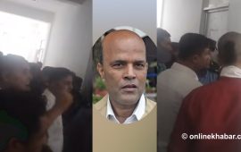 जलेश्वरमा अमरेशविरुद्ध रास्वपाका कार्यकर्ताको नाराबाजी