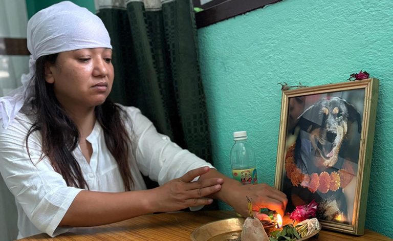 आफ्नो प्रिय कुकुर गुमाएपछि जब उनी किरिया बसिन्