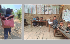 दुर्गमका दु:ख : बोराका झोलामा किताब-कापी