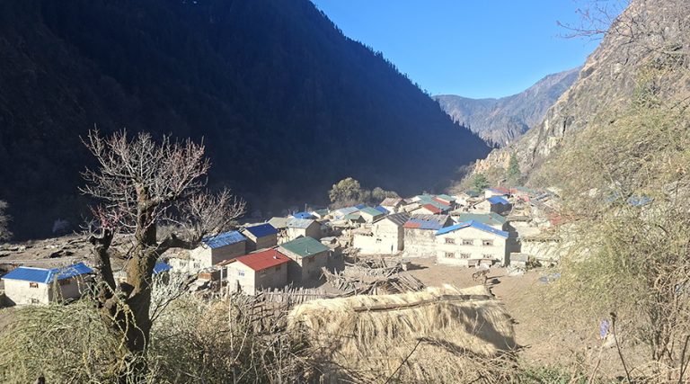 हुम्लाकाे नेप्का गाउँ एकसातादेखि सञ्चारविहीन