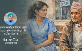 आफ्नै शरीरभित्र कैदी बनेको एक क्यान्सर बिरामीको उकुसमुकुस