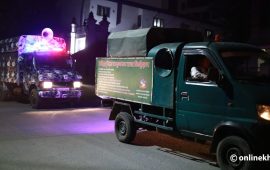 काठमाडौंका सुकुमवासी बस्ती खाली गर्न प्रहरीको माइकिङ