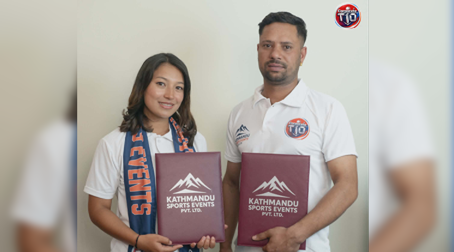 खुशी डंगोल बनिन् ‘फेस अफ कर्पोरेट टी-१० लिग’