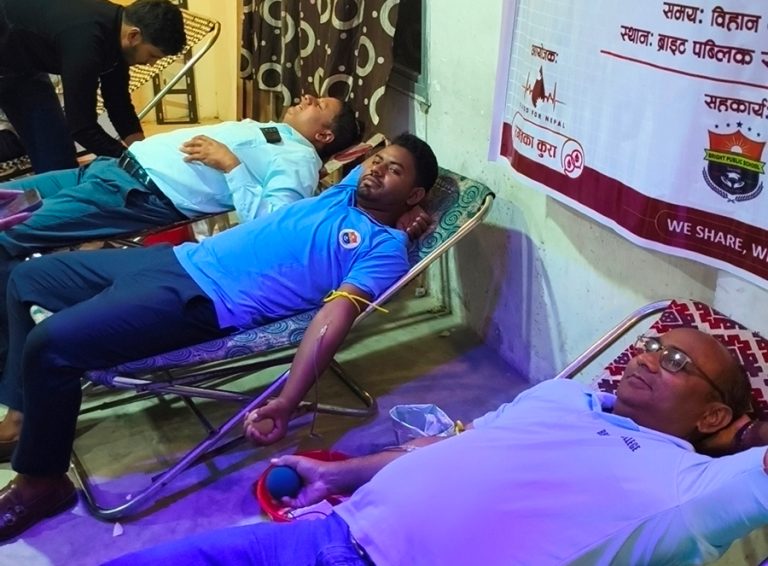 मधेश प्रदेशको आठवटै जिल्लामा रक्तदान कार्यक्रम