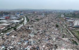 बस्ती हटाएपछि मनोहरा सुकुमवासी क्षेत्र (ड्रोन भ्यू)   