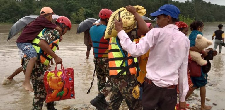 बाढी प्रभावितको उद्धारका लागि उपत्यकाका २८ स्थानमा सेनाको तैनाथी