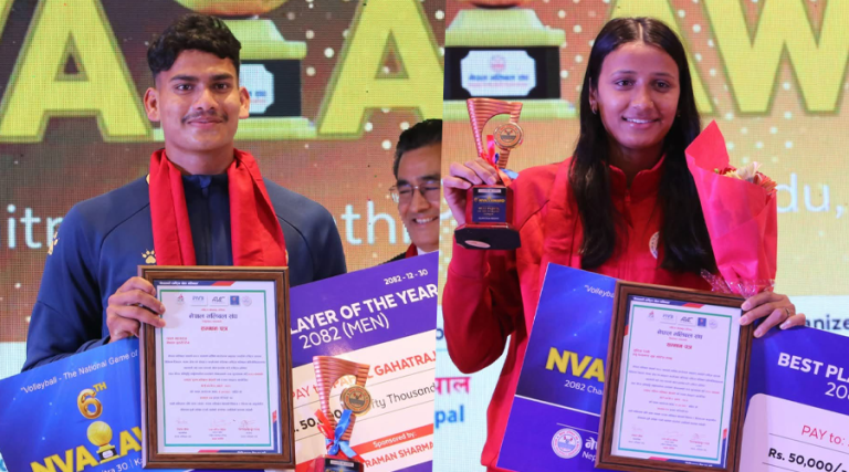 एनभीए अवार्डमा पुलिस र न्यु डायमण्ड हावी, पहल र सुमित्रा वर्ष खेलाडी