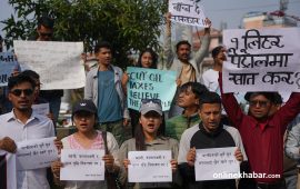 ‘बाँच्न दे सरकार’ भन्दै माइतीघरमा विद्यार्थीको प्रदर्शन (तस्वीरहरू)