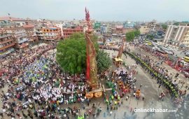रातो मत्स्येन्द्रनाथको रथ तानेर लगनखेल पुर्‍याइयो (तस्वीरहरू)