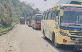 हावाहुरी र असिनाले मध्यपहाडी लोकमार्ग अवरुद्ध, रुकुमपूर्वमा सवारी अलपत्र