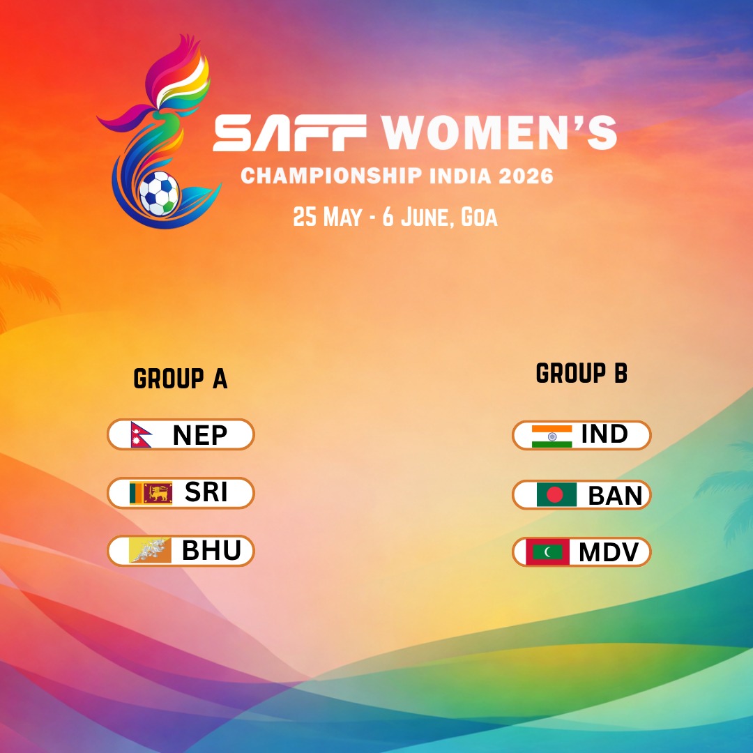 साफ महिला च्याम्पियनसिपको खेल तालिका सार्वजनिक