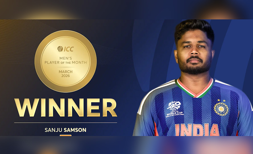 सन्जु सामसन मार्चको आईसीसी ‘प्लेयर अफ दि मन्थ’