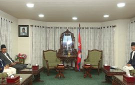 सभामुख अर्यालद्वारा पूर्वसभामुखसँग छलफल