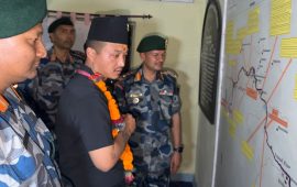 गृहमन्त्रीद्वारा कुरिनटारस्थित सशस्त्रको विपद् व्यवस्थापन शिक्षालयको निरीक्षण