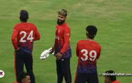 ‘अन्डर लाइट्स’ टी-२०आई शृंखला : नेपालले यूएईसँग खेल्दै