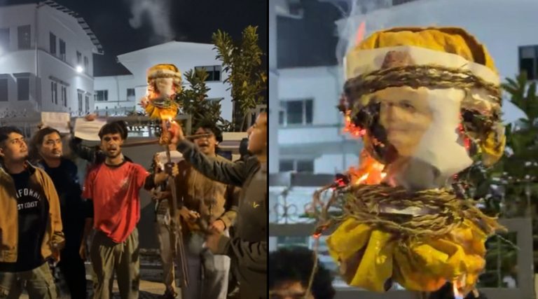 शंकर पोखरेलको राजीनामा माग्दै एमाले युवाहरू सडक प्रदर्शनमा