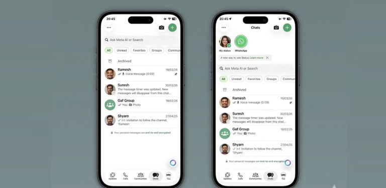 ह्वाट्सएपमा अब ‘च्याट’ लिस्टको माथि नै देखिनेछ स्ट्याटस अपडेट