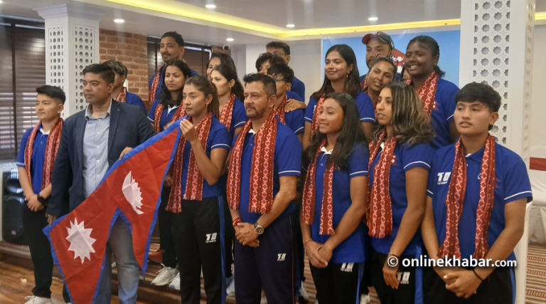 आईसीसी वुमेन्स च्यालेन्ज ट्रफी खेल्ने नेपाली टोलीको बिदाइ