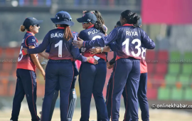 आईसीसी वुमेन्स च्यालेन्ज ट्रफीको पहिलो खेलमा नेपालले अमेरिकासँग खेल्दै