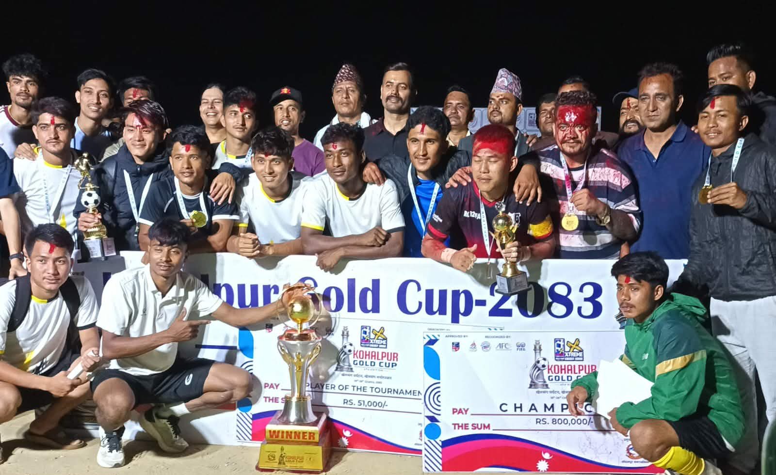 रेसिङ सहाराले जित्यो कोहलपुर गोल्डकप फुटबलको उपाधि