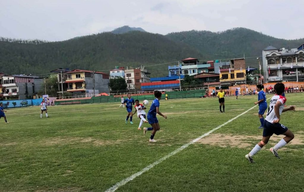 बुटवलमा महिला फुटबल सुरु, डिफेन्डिङ च्याम्पियन ट्रिनिटीको विजयी सुरुवात