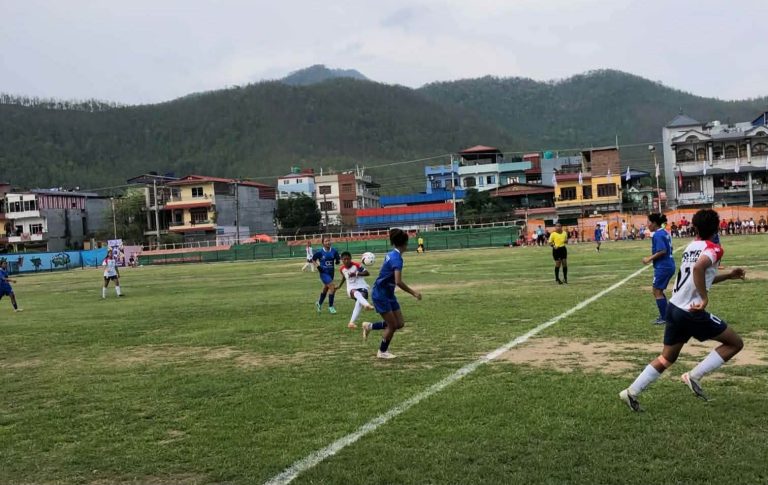 बुटवलमा महिला फुटबल सुरु, डिफेन्डिङ च्याम्पियन ट्रिनिटीको विजयी सुरुवात