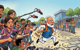 पत्रकारका प्रश्नहरूबाट भागिरहेका ‘विश्वगुरू’ मोदी