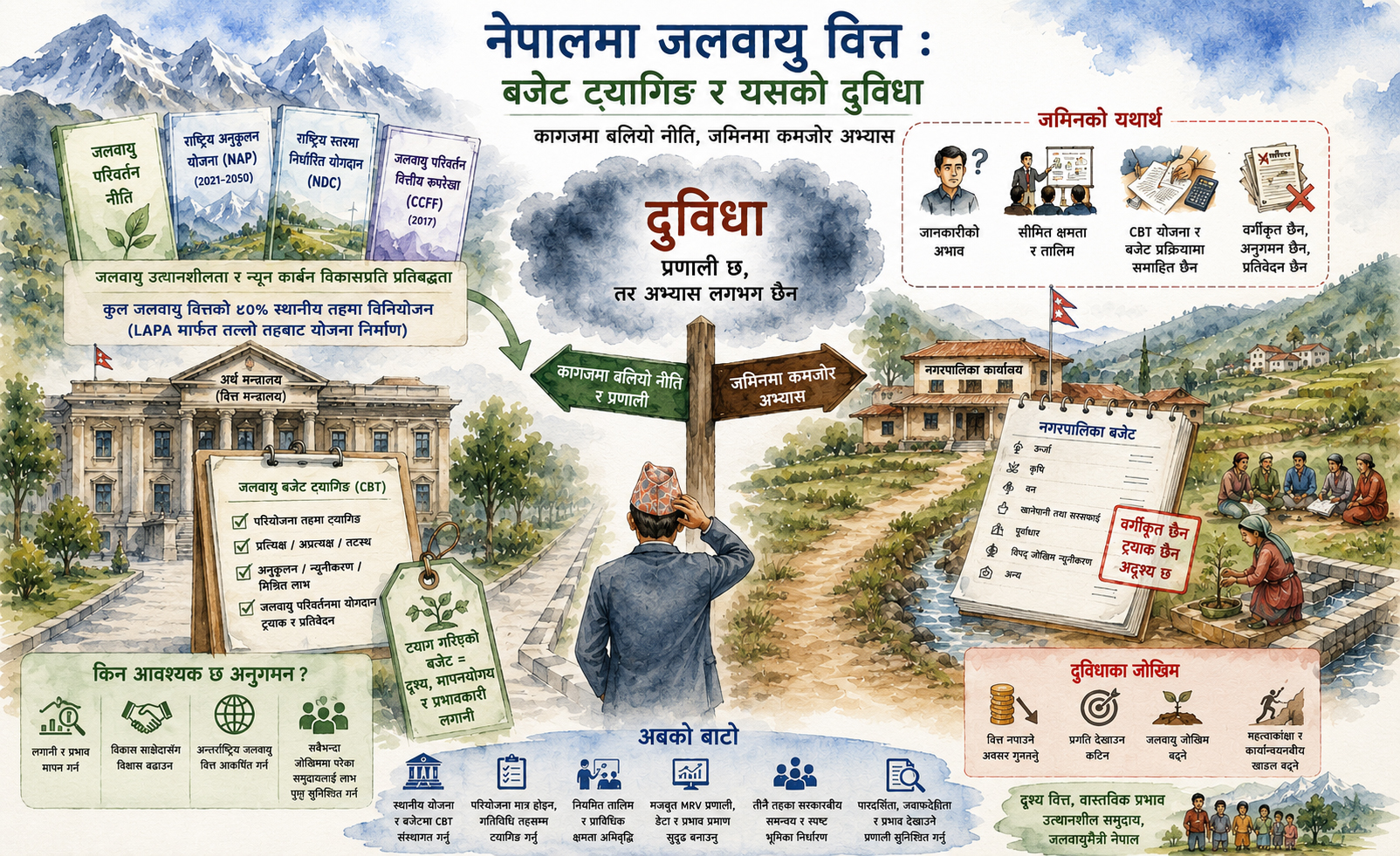 नेपालमा जलवायु वित्तको द्विविधा : नीति छ, कार्यान्वयन छैन