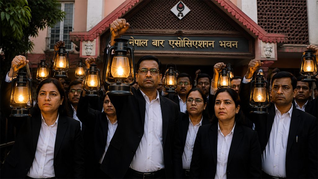 कानुन व्यवसायीहरूले आज लालटिन बालेर प्रदर्शन गर्ने