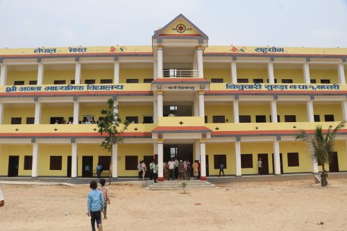 भारतको सहयोगमा बन्यो तीनतले विद्यालय भवन