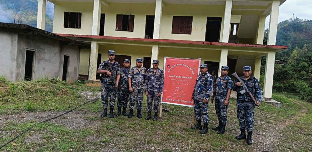 गुल्मीमा सशस्त्र प्रहरीको मनसुनजन्य विपद उद्धार बेस स्थापना