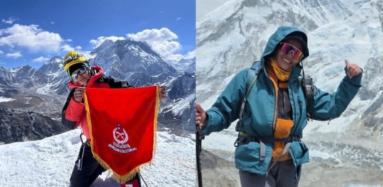 सशस्त्रका २ महिला कर्मचारी सगरमाथाको चुचुरोमा