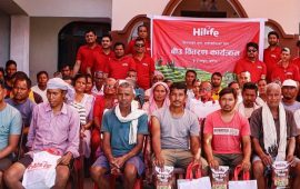 बर्दियाको गेरुवामा हाइलाइफले किसानलाई वितरण गर्‍यो मकवानपुरे धानको बीउ