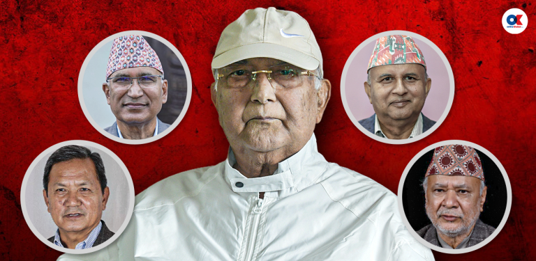 आफैंले बनाएको किल्लाभित्र घेराबन्दीमा परे ओली