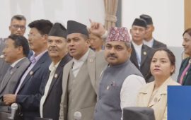 विपक्षीको नाराबाजीबीच अर्थमन्त्रीले नीति तथा कार्यक्रममाथि जवाफ दिँदै