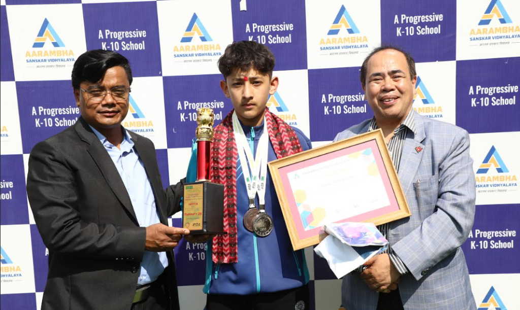 टेबलटेनिसमा अन्तर्राष्ट्रिय पदक विजेता निश्चललाई आरम्भको सम्मान