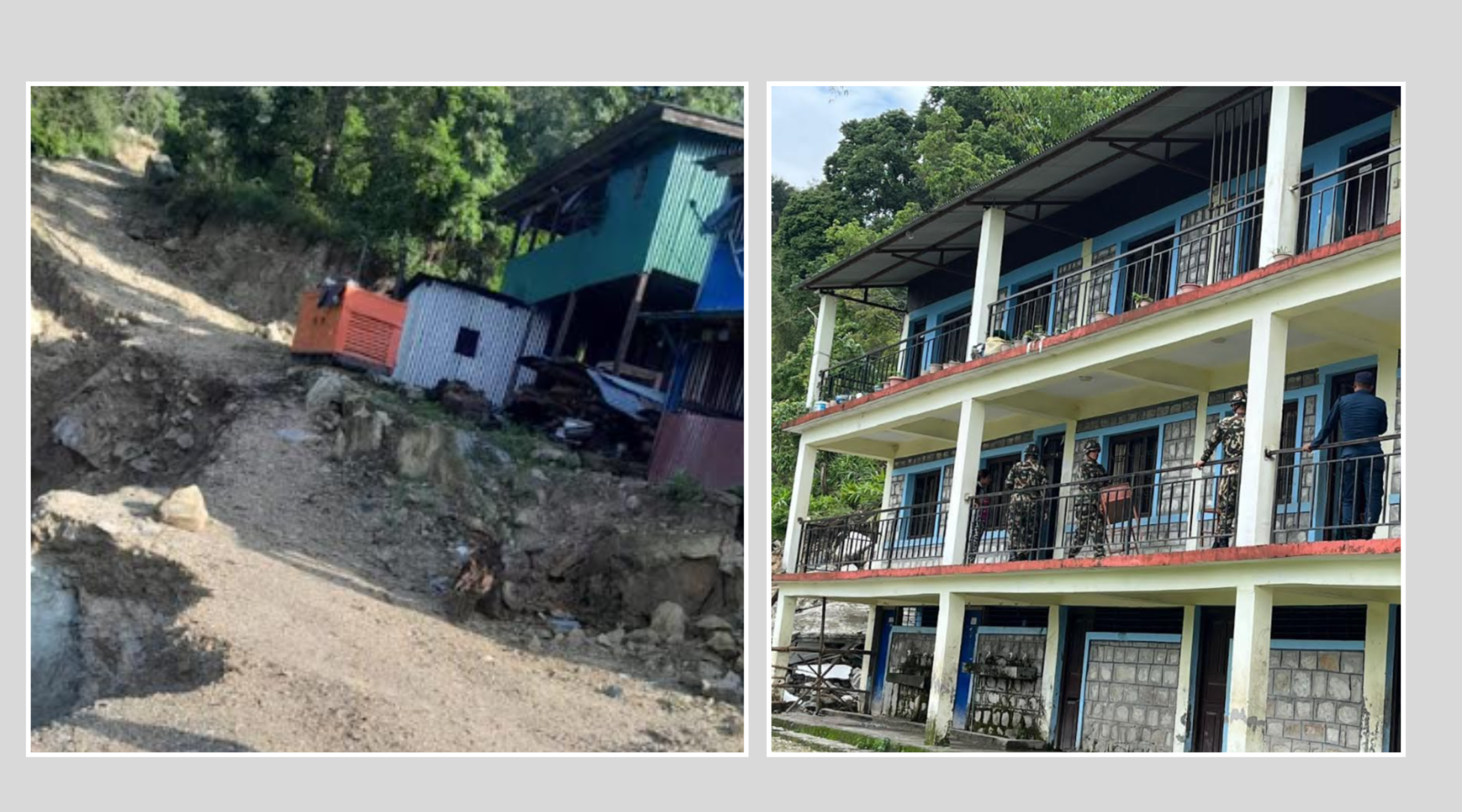 संखुवासभामा पहिरो जोखिम दुई परिवारलाई सुरक्षित ठाउँमा सारियो