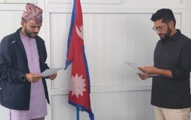 सागर ढकालले लिए रास्वपा सचिवालय सदस्य पदको शपथ
