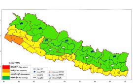 पहाडी क्षेत्रमा मध्यम वर्षा, कैलाली-कञ्चनपुरमा तातो हावा चल्ने