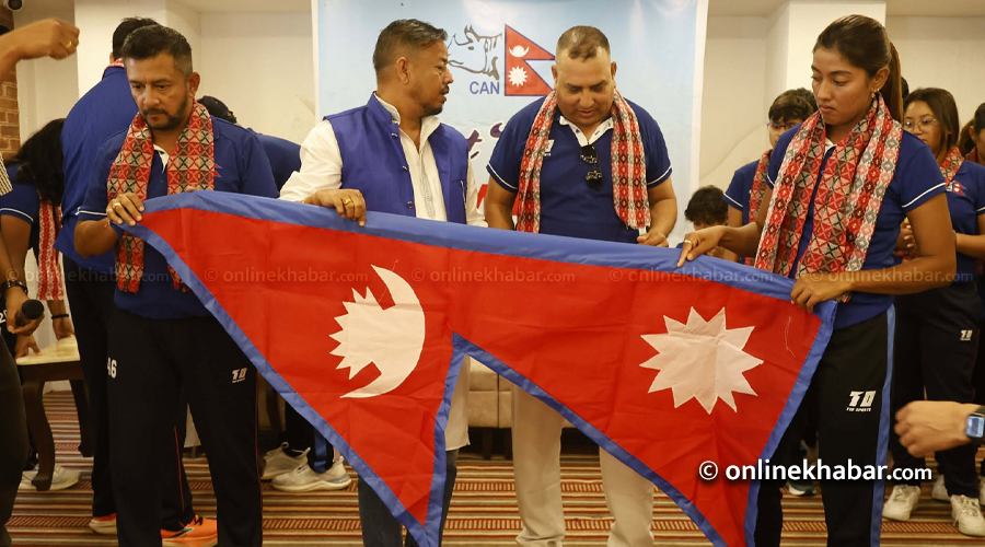 एसियन गेम्स छनोट र प्रिमियर कप खेल्न जाने नेपाली टोलीको बिदाइ