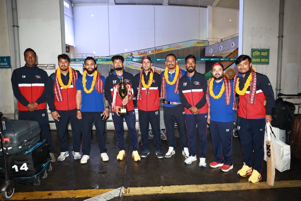 एसियन गेम्स छनोट जितेको नेपाली टोली स्वदेश फिर्ता