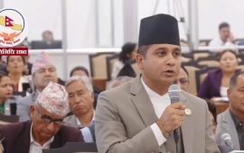 संसद्को सभाकक्षमा सभामुख प्रवेश गर्दा दुई मन्त्री नउठेको भन्दै सांसद महरको नियमापत्ति